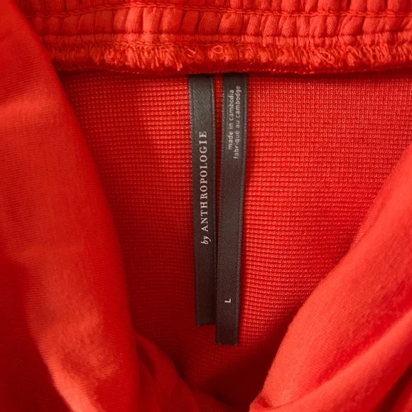 Elegant Anthropology Asymmetric Orange Midi Dress - Picture 5 of 6